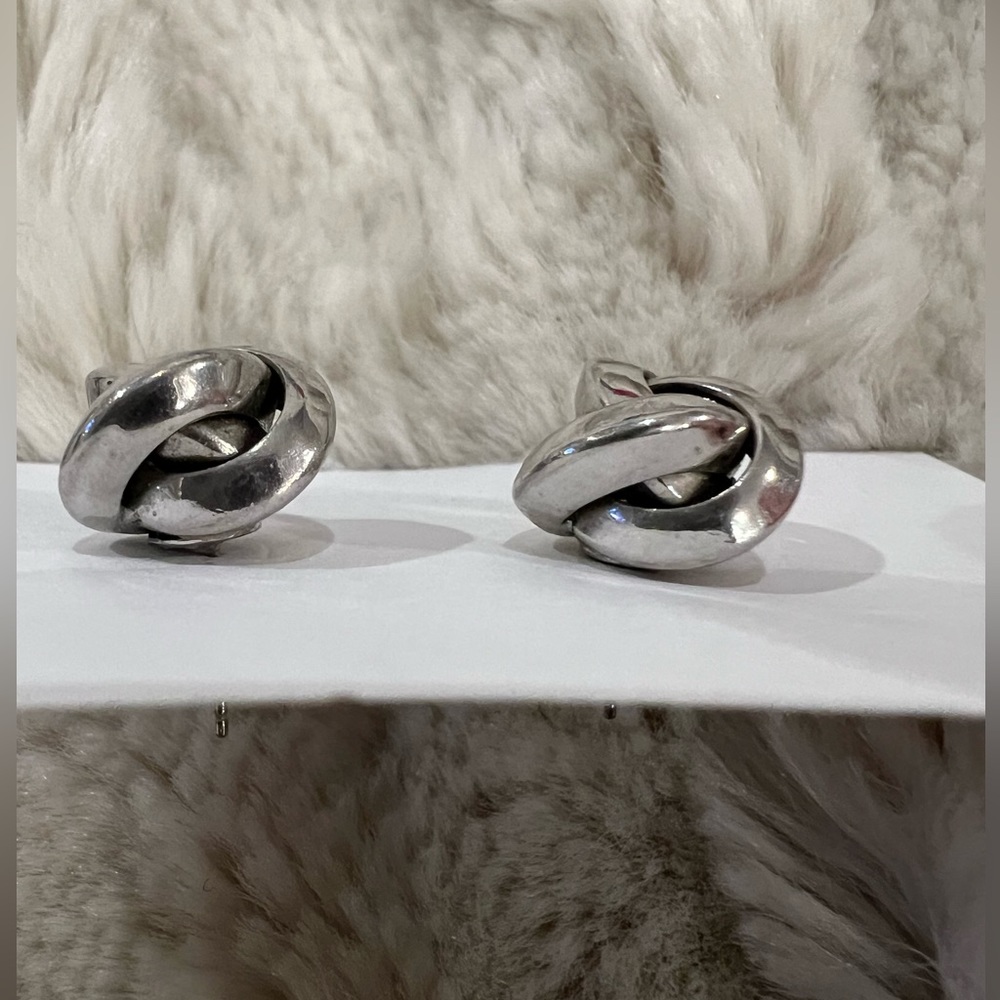 Silver Knot studs - Picture 2 of 5